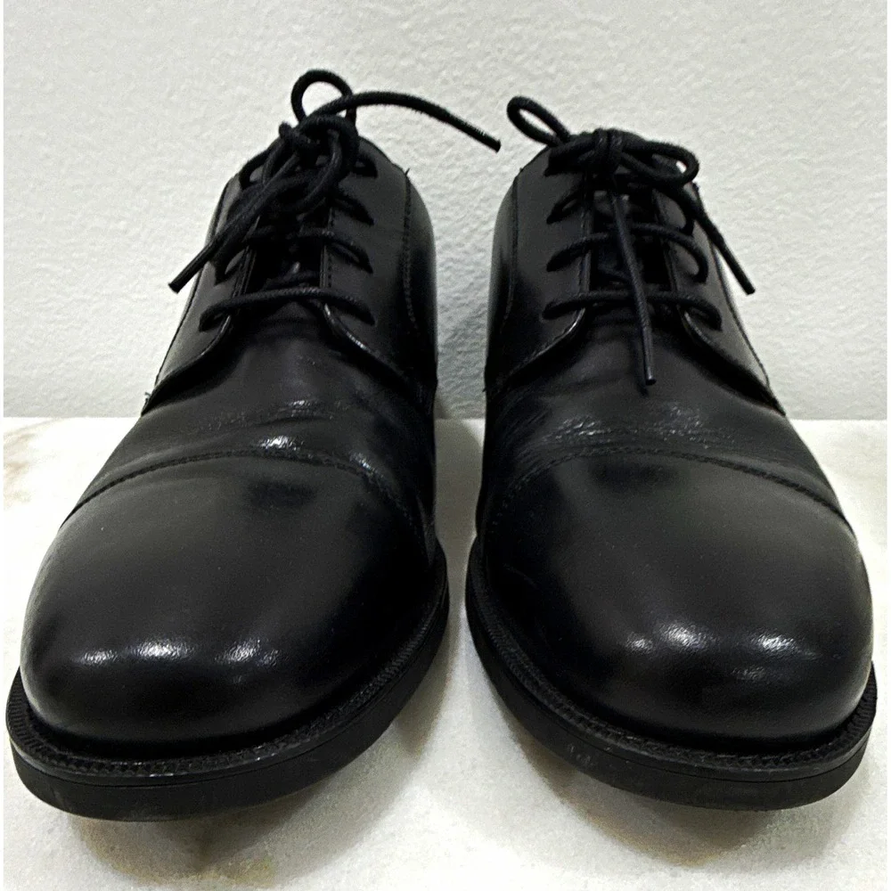 Cole Haan Black Leather Cap Toe Oxford Dress Shoes Lace Up Round Toe 10.5 M